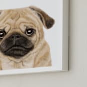 "Pug" - Art Print in Original by iamtanya - Frame Close-up