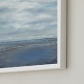 "After The Storm, Ocean's Edge" - Art Print in Shoreline Blue by Becky Kisabeth Gibbs - Frame Close-up