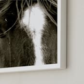 "Apache Jack" - Art Print in Dark Brown/Black and White by Leslie Le Coq - Frame Close-up