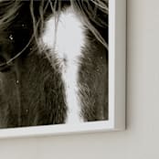 "Apache Jack" - Art Print in Dark Brown/Black and White by Leslie Le Coq - Frame Close-up