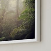 "Rainforest extravaganza 1" - Art Print in Forest green by Aimee Siberon - Frame Close-up