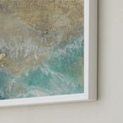 "Soothe" - Art Print in Aquamarine by Emily Magone - Frame Close-up