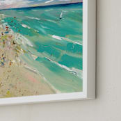 "Florida Beach" - Art Print in Sea by Lindsay Megahed - Frame Close-up