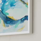 "Tide Pool #3" - Art Print in caribbean blue by Mya Bessette - Frame Close-up