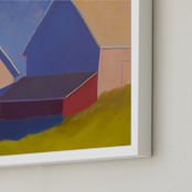 "Plum Dusk" - Art Print in Ripe Plum by Carol C. Young - Frame Close-up