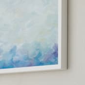 "Bermuda Blues" - Art Print in Sky Blue by Amy Hall - Frame Close-up
