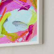 "Fresh Squeezed #2" - Art Print in Fuchsia by Mya Bessette - Frame Close-up