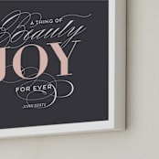 "A Joy Forever" - Art Print in Pink by Sandra Picco Design - Frame Close-up