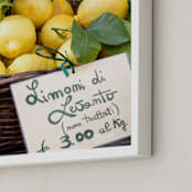 "Limoni di Levanto" - Art Print in Lemon Yellow by Three Kisses Studio - Frame Close-up