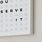 "You Deserve It" - Art Print in Black and White by Jennifer Morehead - Frame Close-up