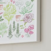 "French Flower Shop" - Art Print in Fresh Herb Greens by Paper Raven Co. - Frame Close-up