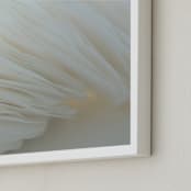 "Sky Pebble 10" - Art Print in white on white by Jenny Phillips - Frame Close-up