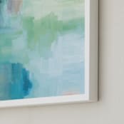 "Summer Reflections" - Art Print in Sky Blue by Amy Hall - Frame Close-up