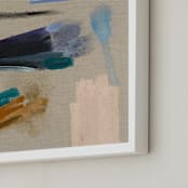 "Isolation" - Art Print in raw linen by Lauren Packard - Frame Close-up