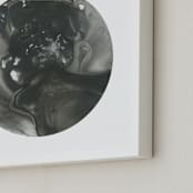 "New Moon." - Art Print in Night Black by Emily Magone - Frame Close-up