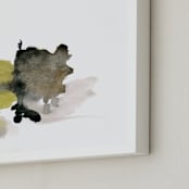 "White Space 4" - Art Print in Earth Green by Mande Calhoun - Frame Close-up