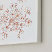 "Bouquet Study I " - Art Print in Sepia by Jennifer Allevato - Frame Close-up
