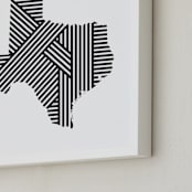 "State Lines, Texas" - Art Print in Black by Owl and Toad - Frame Close-up
