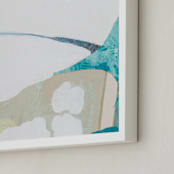 "Papers No. 26.2" - Art Print in Aqua Blue by Erin McCluskey Wheeler - Frame Close-up