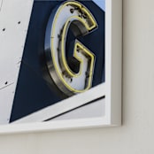 "Giesche" - Art Print in Slate by Sheila Corcoran - Frame Close-up