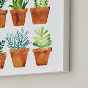 "Home garden" - Art Print in Natural green by Alexandra Dzh - Frame Close-up