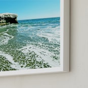 "Lone Rock" - Art Print in Ocean-green by NSMARK - Frame Close-up