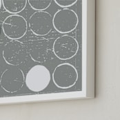 "Round Pegs, Square Holes" - Art Print in Slate by Ria Sharon - Frame Close-up
