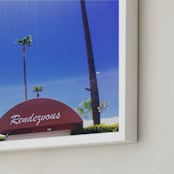 "Rendezvous in Palm Springs " - Art Print in Sky Blue  by TweetSweet - Frame Close-up