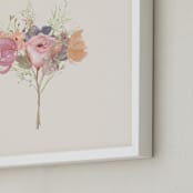 "French Bouquet" - Art Print in Soft Pastel by Amy Moen - Frame Close-up