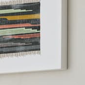 "Tapestry 5" - Art Print in Charcoal by Kate Capone - Frame Close-up