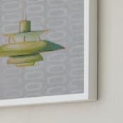 "Poulsen Pendant" - Art Print in Green by Laura Browning - Frame Close-up