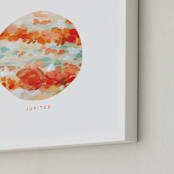 "Painted Jupiter" - Art Print in Pumpkin by Holly Whitcomb - Frame Close-up