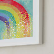 "Rainbow Mirage" - Art Print in Sky Blue by Carole Crohan - CaroleeXpressions - Frame Close-up