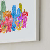 "Rainbow Desert" - Art Print in Rainbow by Jenn Rice - Frame Close-up