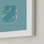 "Alboran" - Art Print in Aqua by Lynann Colligan - Frame Close-up