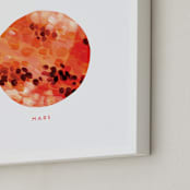 "Painted Mars" - Art Print in Poppy by Holly Whitcomb - Frame Close-up