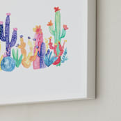 "Vivid Desert" - Art Print in Rainbow by Jenn Rice - Frame Close-up