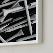 "Tee Time 2 (Black & White Edition)" - Art Print in Black & White by Shannon Howard - Frame Close-up