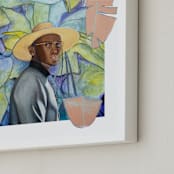 "Other-side" - Art Print in DISTANT HORIZON by Curtis Newkirk - Frame Close-up