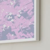 "Dynamic Movement 9.3" - Art Print in Pastel Pink by Simona Gocan - Frame Close-up