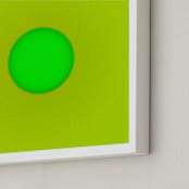 "Sun in the dust. Variations 45" - Art Print in Yellow and Green by Arash Fattahi Acosta - Frame Close-up