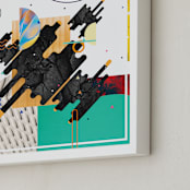 "abˈstrakt" - Art Print in Gray on Color by Augusto Paolo Bringas Dizon - Frame Close-up