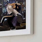 "The Homecoming" - Art Print in GRANITE BLACK by Curtis Newkirk - Frame Close-up