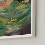 "Winds of Change by Stacy Kron" - Art Print in Leafy Green by Stacy Kron - Frame Close-up