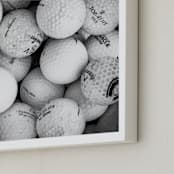 "Tee Time 1 (Black & White Edition)" - Art Print in Black & White by Shannon Howard - Frame Close-up