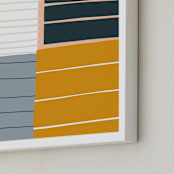 "Holding Space Six" - Art Print in Ochre by Katie Craig - Frame Close-up
