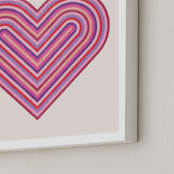 "Rainbow Heart Art" - Art Print in Plum by Amber Barkley - Frame Close-up