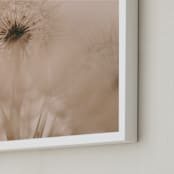 "Dandelion IV" - Art Print in Soft Beige by Rasa Puzinaite - Frame Close-up