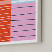 "Holding Space Four" - Art Print in Poppy Orange by Katie Craig - Frame Close-up