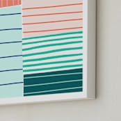"Holding Space Two" - Art Print in Aqua by Katie Craig - Frame Close-up